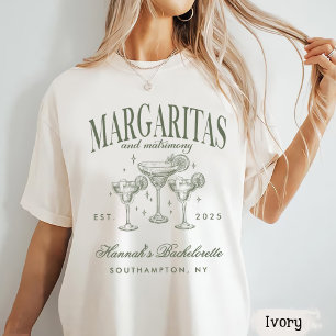 Camiseta Margaritas e Matrimônio Modernos Retrô Listrado Ba