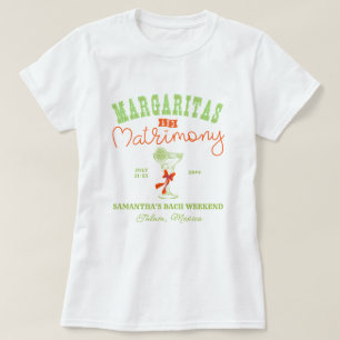 Camiseta Margaritas e Matrimônio Tulum Festa de Despedida d