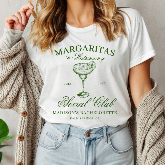 Camiseta Margaritas e Matrimony Bachelorette (Criador carregado)