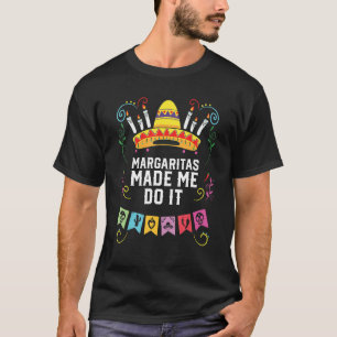 Camiseta Margaritas Me Fez Fazer Isso Álcool Margarita Drin