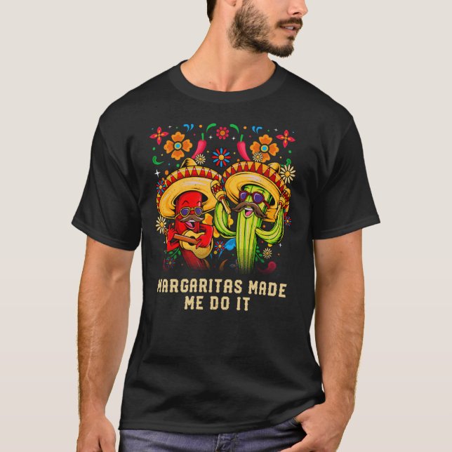 Camiseta Margaritas Me Fez Fazer Isso Coquetel Humor Tequil (Frente)