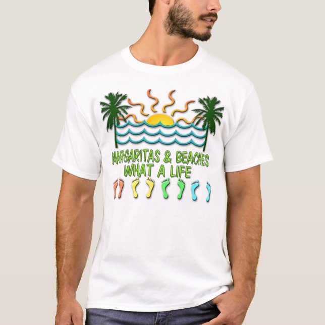 Camiseta Margaritas & praias (Frente)