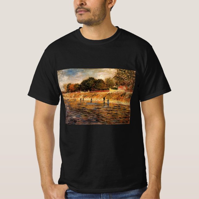 Camiseta Margens do Sena por Vincent van Gogh (Frente)