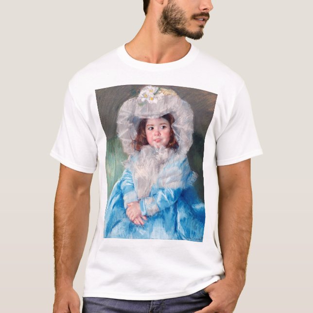 Camiseta Margot em azul, Mary Cassatt (Frente)