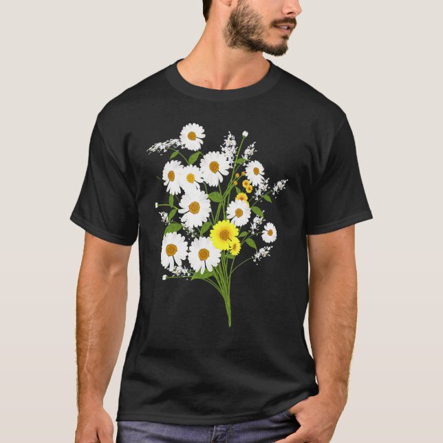 Camiseta Marguerites Daisy Primavera Flor Daisies Plant Gar (Frente)