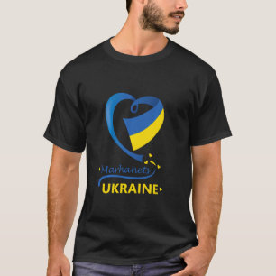 Camiseta Marhanets Ucrânia Bandeira Nacional Emblem Crest