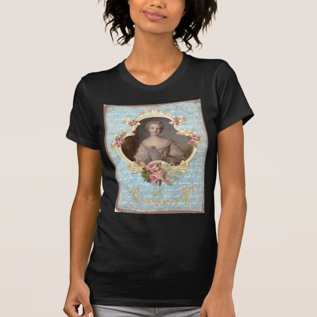 Camiseta Maria Antonieta com Rosas Rosa (Frente)
