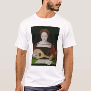 Camiseta Maria Madalena que joga um alaúde