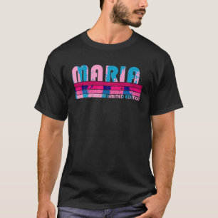 Camiseta MARIA Nome Personalizado Retro Vintage 80s 90s Nas