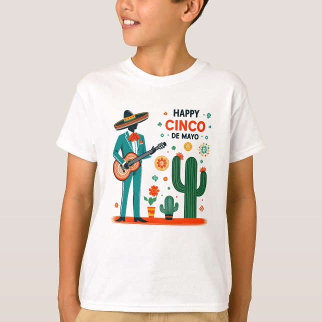 Camiseta Mariachi Celebration – Happy Cinco de Mayo (Frente)
