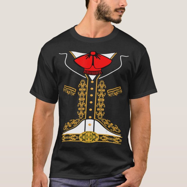 Camiseta Mariachi Charro Costume Mexicano Para Cinco De May (Frente)