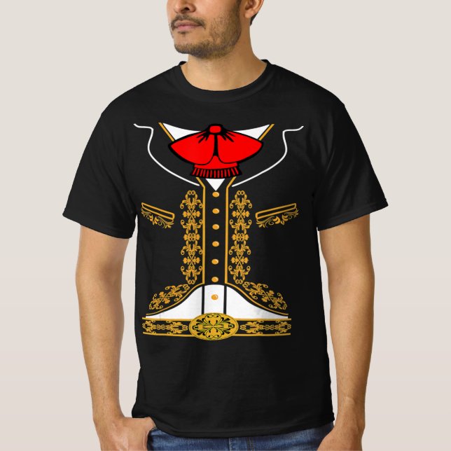 Camiseta Mariachi Charro Costume Mexicano Para Cinco De May (Frente)