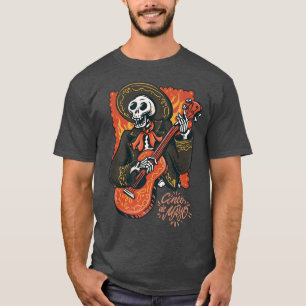 Camiseta Mariachi skeleton Cinco de Mayo roupa para taco l