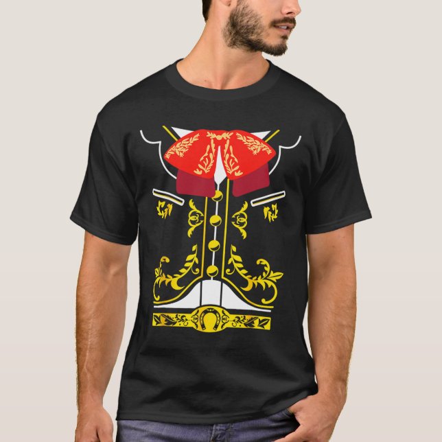 Camiseta Mariachi Tee Charro Cinco De Mayo Hallowee (Frente)