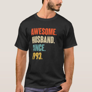 Camiseta Marido Admirável Vintage Desde 1993 29 Casamento A