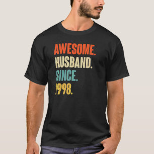 Camiseta Marido Admirável Vintage Desde 1998 24 Casamento A