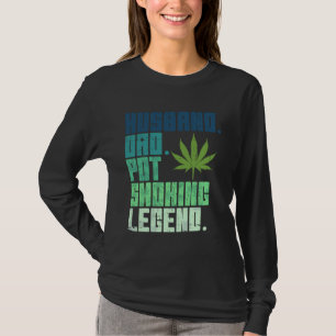 Camiseta Marido Antigo Pai Lenda de Fumar Maconha Retro