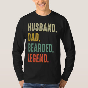 Camiseta Marido Barbudo Pai Lenda da Barba Vintage