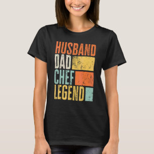 Camiseta Marido Chef do Homem Pai Lendário Pai Melhor Culin