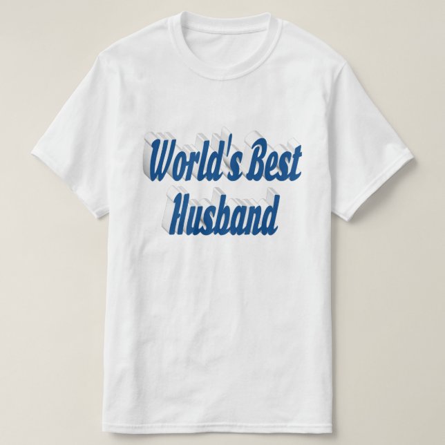 Camiseta Marido com texto azul-marinho T-Shirt (Frente do Design)