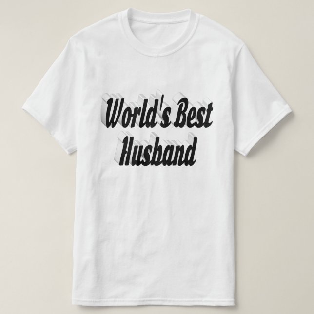 Camiseta Marido com texto preto T-Shirt (Frente do Design)