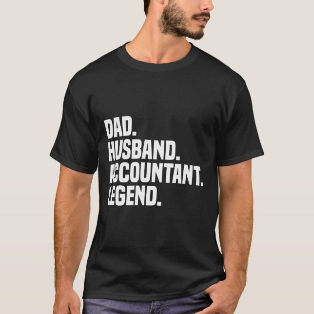 Camiseta Marido Contador Lenda Contabilidade Imposto Contad (Frente)