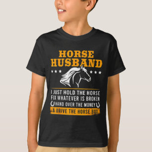 Camiseta Marido de Cavalo Dirige Projeto de Caixa de Cavalo