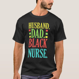 Camiseta Marido de Enfermeira Negra História Afro-Americana