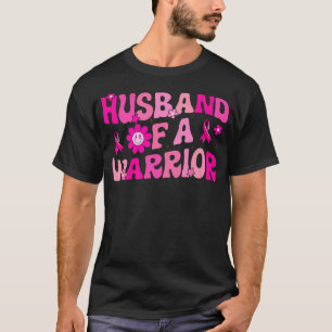 Camiseta Marido De Um Cancer De Fita Rosa De Guerra