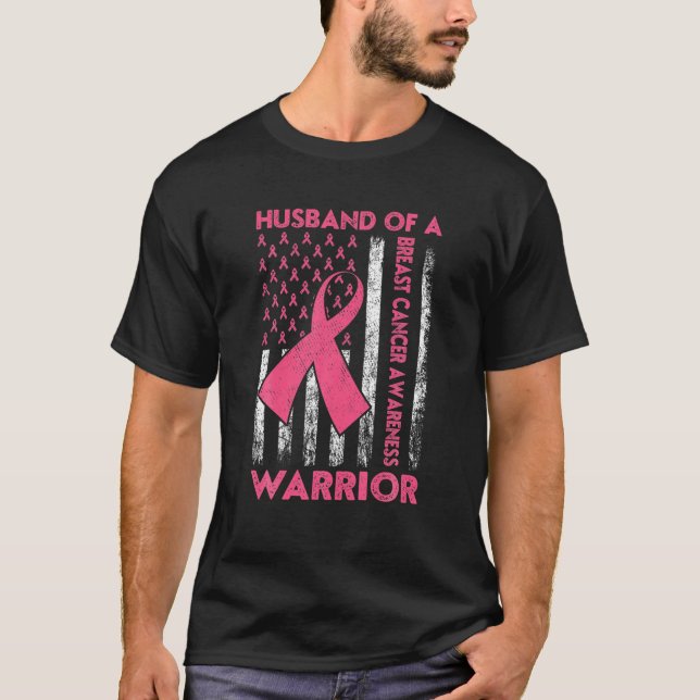 Camiseta Marido De Um Cancer De Sensibilização Para O Guerr (Frente)