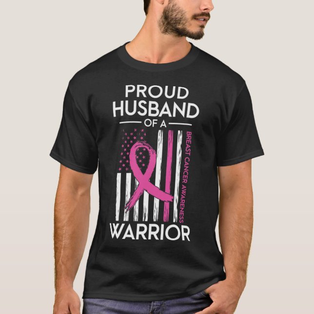 Camiseta Marido De Um Cancer De Sensibilização Para O Guerr (Frente)
