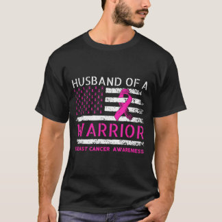 Camiseta Marido de uma guerreira conscientização sobre cânc