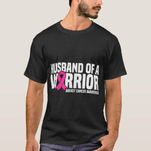 Camiseta Marido de uma Guerreira Laço Rosa Câncer de Mama