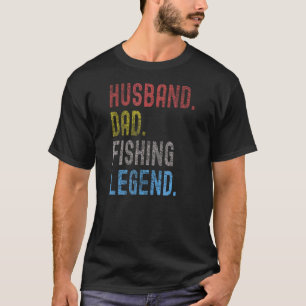 Camiseta Marido do Homem Pai Lenda da Pesca Dia dos Pais N