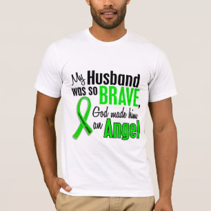 Camiseta Marido do linfoma Non-Hodgkin do anjo 1