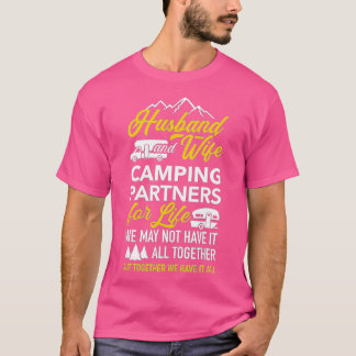 Camiseta Marido e companheiras de acampamento para a RV Tra