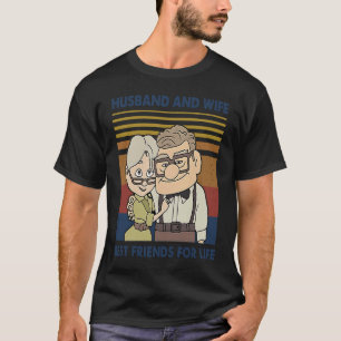 Camiseta Marido E Esposa Melhores Amigos Para O Retro Da Vi