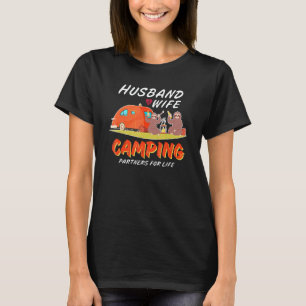 Camiseta Marido e Mulher Parceiros de Acampamento para a Vi