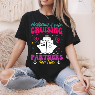 Camiseta Marido e Mulher Parceiros de Cruzeiro Para a Vida