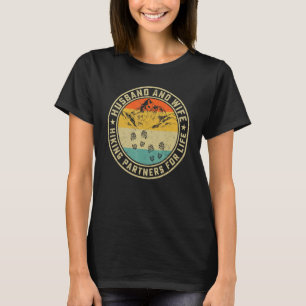 Camiseta Marido e Mulher Parceiros de Hiking para a Vida Vi