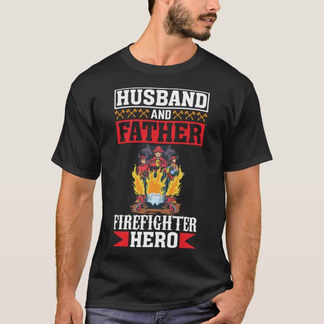 Camiseta Marido E Padre Bombeiro Herdeiro Da (Frente)
