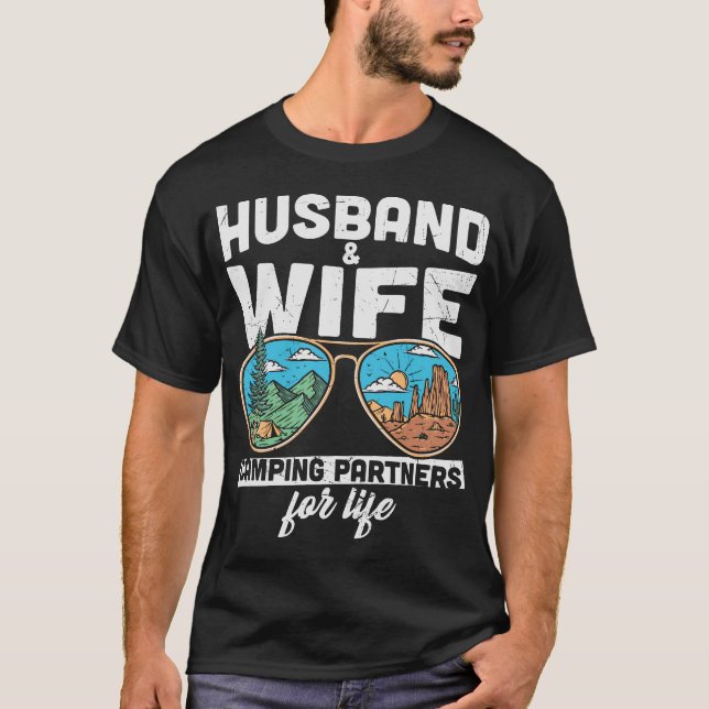 Camiseta Marido E Parceiros De Campanha Para A Vida (Frente)