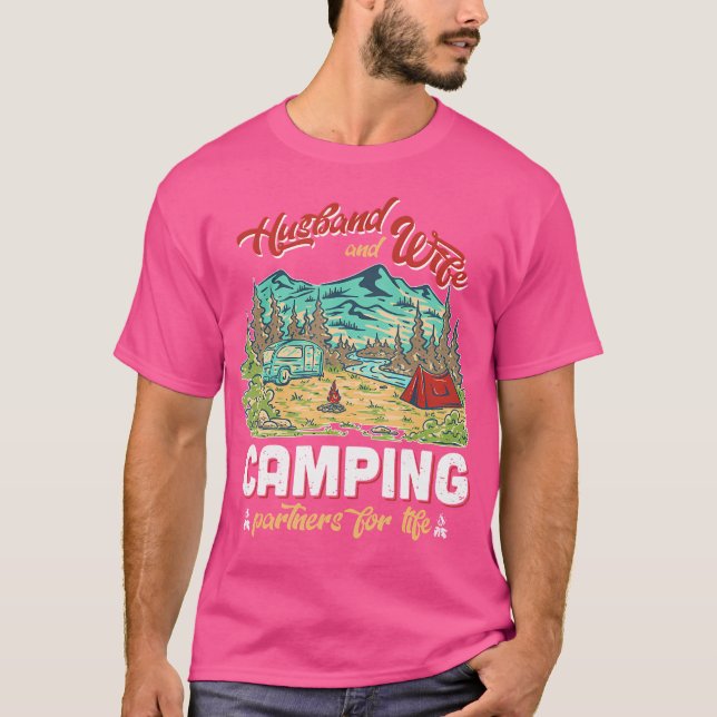 Camiseta Marido E Parceiros De Campanha Para A Vida (Frente)