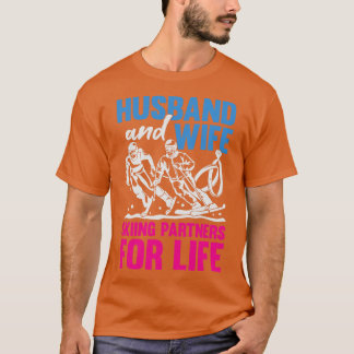 Camiseta Marido E Parceiros De Esqui Para A Vida