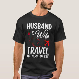 Camiseta Marido E Parceiros De Viagem Para O Casal De Vida