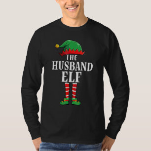 Camiseta Marido Elfo Piadas Natal Camisola Combinando Grupo
