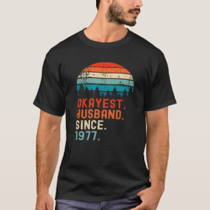 Camiseta Marido Engraçado Okayest Desde 1977 Casamento vint