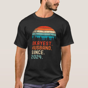 Camiseta Marido Engraçado Okayest Desde 2024 Casamento vint