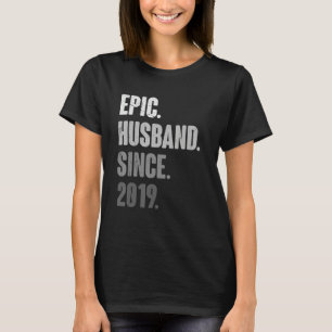 Camiseta Marido Epic De Mens Desde 2019 - 4ª Anniver Casada