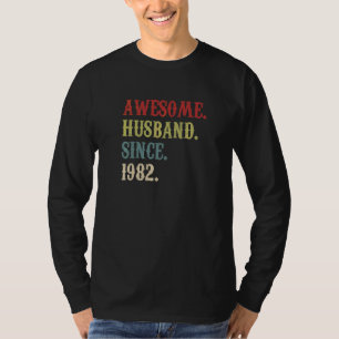 Camiseta Marido Espetacular Desde 1982 Retro 40 Casando Nat